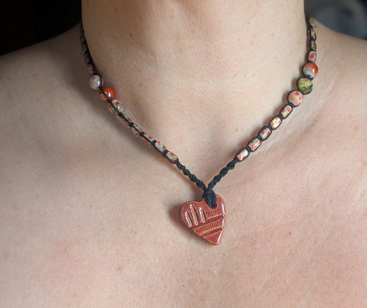 STONES & STRING: Heart Collar