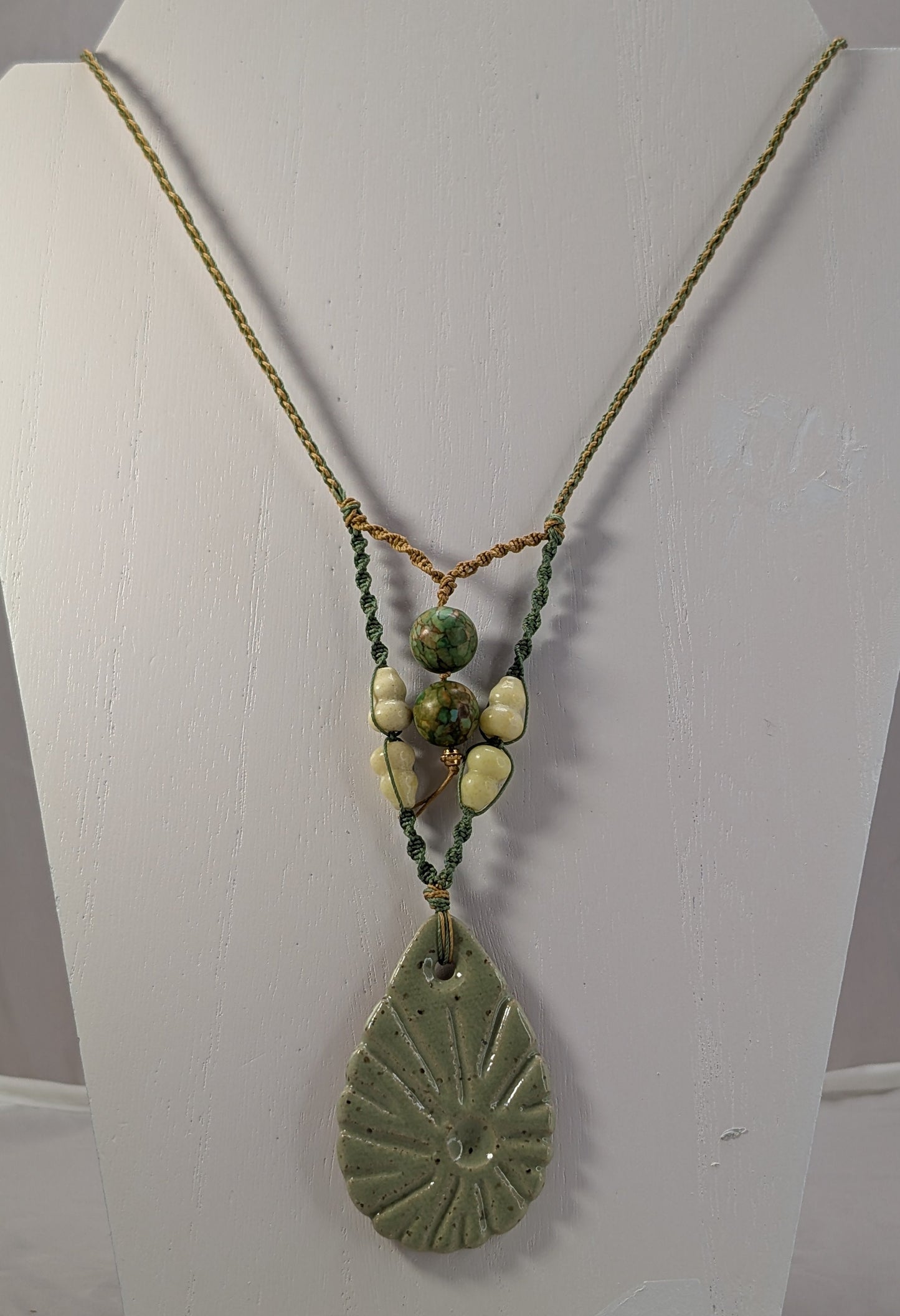 STONES & STRING: Celadon Pear Drop